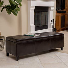 Load image into Gallery viewer, Christopher Knight Home Glouster PU Storage Ottoman, Brown
