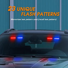 Load image into Gallery viewer, Linkitom 2 in 1 Red/Blue 16 LED Emergency Hazard Warning Strobe Flashing Lights w/Suction Cups for Law Enforcement Car Truck Vehicles Interior Front/Rear Windshield Dash Deck
