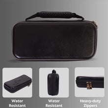Load image into Gallery viewer, S&amp;J Limited Edition Genuine Leather Hard Shell Nintendo Switch Travel Case with 10 Gamecard Slots Includes Back Protective TPU Dockable Case, 2 Joycon Covers, 4 Thumbstick Caps &amp; Screen Protector
