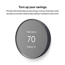 Load image into Gallery viewer, Google Nest Thermostat - Smart Thermostat for Home - Programmable Wifi Thermostat - Charcoal
