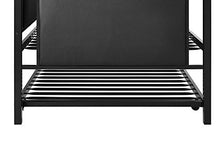 Load image into Gallery viewer, DHP Astoria Metal and Upholstered Daybed/Sofa Bed with Included Trundle, Twin Size Frame, Black

