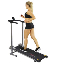 Load image into Gallery viewer, Sunny Health &amp; Fitness SF-T1407M Manual Walking Treadmill, Gray
