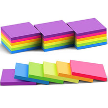 Load image into Gallery viewer, (24 Pack) Sticky Notes 3x3 in Post Bright Stickies Colorful Super Sticking Power Memo Pads, Strong Adhesive, 74 Sheets/pad
