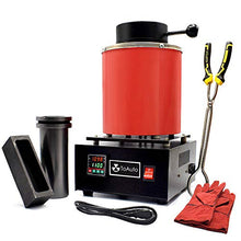 Load image into Gallery viewer, TOAUTO 3KG Gold Melting Furnace,1400W 2000F Digital Electric Melting Furnace with Graphite Crucible for Melt Scrap, Silver, Gold, Copper, Aluminum 110V Refining Casting Furnace
