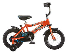 Load image into Gallery viewer, Schwinn Grit Steerable Kids Bikes,12-Inch Wheels, Quick-Adjust Seat,Training Wheels, Push Handle for Easy Steering, Orange/Black
