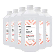 Load image into Gallery viewer, Amazon Brand - Solimo 91% Isopropyl Alcohol First Aid Antiseptic, 32 Fl Oz (Pack of 6)
