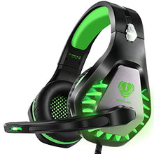 Load image into Gallery viewer, ENVEL Noise Cancelling Gaming Headset with 7.1 Surround Sound Stereo for PS4/Nintendo eShop Switch,Omnidirectional Microphone Vibration LED Light Compatible with Mac/PC/Laptop/Mac/PS3 Camo (Green)
