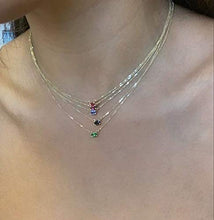 Load image into Gallery viewer, Prisma Necklace Gemstone &amp; 14K Gold Chain | Irresistible Tsavorite Garnet Birthstone Pendant Jewelry for Womens &amp; Teens | Perfect Valentine’s Day, Anniversary &amp; Birthday Gift by Albert Hern
