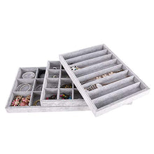 Load image into Gallery viewer, Autoark Ice Velvet Stackable Jewelry Tray Showcase Display Organizer,Set of 3,AJ-075
