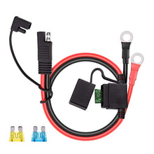 Load image into Gallery viewer, SAE Battery Connector - iGreely 10 Gauge Wire SAE to O Ring Terminal, 2-Pin Quick Disconnect SAE Battery Cable Extension Wire for Solar Panel Automotive Marine Motorcycle Cars RV 10 AWG 2ft/60cm
