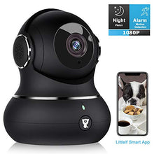Load image into Gallery viewer, Indoor Security Camera, Littlelf 1080P Home WiFi Wireless IP Camera for Pet/Baby Monitor with Motion Tracking, 2-Way Audio, Night Vision Cloud (Black)
