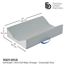 Load image into Gallery viewer, FDP SoftScape Ultra-Soft Daycare Baby and Infant Contoured Changing Pad, Non-Slip Bottom, Built-in Handle Easy to Transport Travel - Gray TopLight Gray
