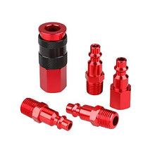 Load image into Gallery viewer, WYNNsky 1/4''NPT Air Coupler and Plug Kit, AMT Unviersal Air Coupler with 4 Pieces I/M Type Air Plugs, 5 Pieces Air Compressor Accessories Fittings Set
