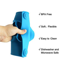 Load image into Gallery viewer, LongDear Baby Silicone Suction Placemat + Plates - Food Feeding Divided Mat for Kids and Toddlers Fits Most Highchair Trays - Easily Wipe Clean - Dishwasher and Microwave Safe (Blue &amp; Green)
