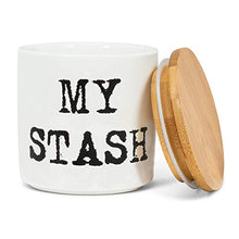 Load image into Gallery viewer, Abbott Collection 27-STOW-01-MD Md My Stash Canister-4" H, 4 inches H, White and Black
