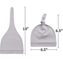Load image into Gallery viewer, KiddyCare Doctor Developed Newborn Hospital Hats Autumn Winter Soft &amp; Warm Knotted Cap for Boys &amp; Girls - Organic Baby Hats (3 PK) (0-6-Month-Old)
