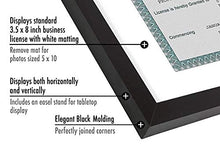 Load image into Gallery viewer, Americanflat 5x10 Business License Frame in Black with Shatter Resistant Glass for Wall and Tabletop
