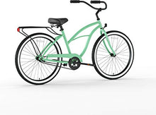 Load image into Gallery viewer, sixthreezero Around The Block Women's Single-Speed Beach Cruiser Bicycle, 26" Wheels, Cream with Black Seat and Grips
