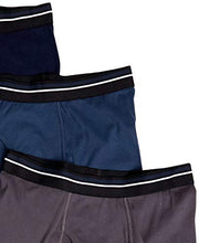 Load image into Gallery viewer, Amazon Essentials Men's 5-Pack Tag-Free Boxer Briefs, Charcoal/Dark Blue/Dark Navy, Small
