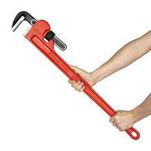 Load image into Gallery viewer, Jetech 36-inch Heavy Duty Aluminum Straight Pipe Wrench,Adjustable Plumbing Wrench Straight Pipe Wrench with Floating Hook Jaw and I-Beam Handle
