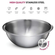 Load image into Gallery viewer, Stainless Steel Mixing Bowls (Set of 5) Stainless Steel Mixing Bowl Set - Easy To Clean, Nesting Bowls for Space Saving Storage, Great for Cooking, Baking, Prepping
