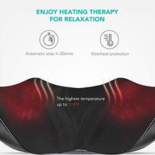 Load image into Gallery viewer, Naipo Shiatsu Back and Neck Massager with Heat Deep Kneading Massage for Neck, Back, Shoulder, Foot and Legs, Use at Home, Car, Office
