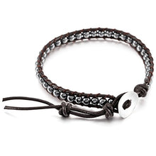 Load image into Gallery viewer, MOWOM Alloy Genuine Leather Bracelet Bangle Cuff Rope for Women Boys Kids Gemstone Beads Braided 1 Wraps &amp; 2 Wraps Stone Adjustable Handmade Jewelry Gift
