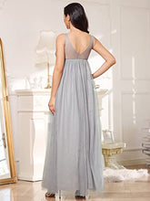 Load image into Gallery viewer, Ever-Pretty Women's Maxi A-line Sleeveless Lace V-Neck Maternity Photography Dresses Gray US12

