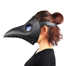 Load image into Gallery viewer, Raxwalker Plague Doctor Bird Mask Long Nose Beak Cosplay Steampunk Halloween Costume Props (Black)
