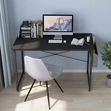 Load image into Gallery viewer, Cubiker Computer Desk 47" Home Office Writing Study Desk, Modern Simple Style Laptop Table with Storage Bag, Black
