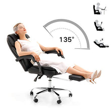 Load image into Gallery viewer, Hbada Ergonomic Executive Office Chair, PU Leather Swivel Desk Chair,Adjustable Height High-Back Reclining Chair with Padded Armrest and Footrest,Black
