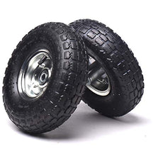 Load image into Gallery viewer, (4 Pack) AR-PRO 10" Heavy-Duty Replacement Tire and Wheel - 4.10/3.50-4" with 10" Inner Tube, 5/8" Axle Bore Hole, 1 3/4" Offset Hub and Double Sealed Bearings for Hand Trucks and Gorilla Cart
