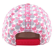 Load image into Gallery viewer, Disney Girls Minnie Mouse Cotton Baseball Cap with 3D Bowtique Bow (Toddler/Little Girls), Size Age 2-4, Minnie Mouse Hearts

