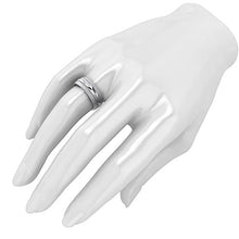 Load image into Gallery viewer, LANDA JEWEL Heavy Sterling Silver 8mm Mens Wedding Band Arrow Patterned Ring Comfort Fit Brushed (10.5)
