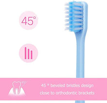 Load image into Gallery viewer, Y-kelin V-Shaped Orthodontic Toothbrush Soft Bristle (4 pcs) with one Inter-Dental Brush
