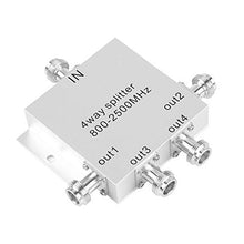 Load image into Gallery viewer, Bewinner 4-Way Power Splitter 800-2500MHz N Type Mobile Cell Phone Power Splitter Signal Repeater Amp Power Divider Connect with 4 Indoor Antennas, Low Noise &amp; High Performance
