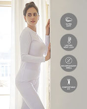 Load image into Gallery viewer, WEERTI Thermal Underwear for Women Long Johns Women with Fleece Lined, Base Layer Women Cold Weather Top Bottom（White XL）
