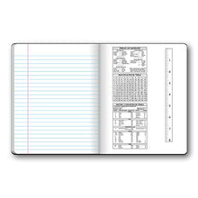 Load image into Gallery viewer, iScholar Composition Book, 150 Sheets, Wide Ruled, 9.75 x 7.5-Inches, Black Marble Cover (10150)
