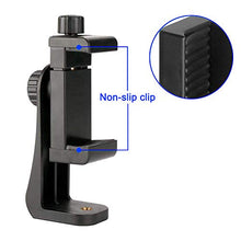 Load image into Gallery viewer, Leaflai Universal Smartphone Tripod Adapter Phone Tripod Mount Cell Phone Holder Mount Adapter Fits All Phones Rotates Vertical and Horizontal Adjustable Clamp (Style 1)
