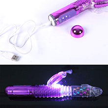 Load image into Gallery viewer, Telescopic Waterproof USB Cable Rechargeable Handheld Massager V4678 Bead Dual Motor Silent Rotating Easy to Carry Vi
