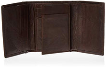 Load image into Gallery viewer, Fossil Men's Neel Leather Trifold with Id Window Wallet, Brown
