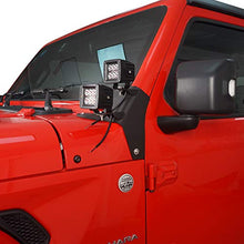Load image into Gallery viewer, Hooke Road Dual A-Pillar Light Mounting Brackets Compatible with Jeep JL Wrangler/Gladiator JT 2018 2019 2020 2021 2022 - Pair (Does not fit • Gladiator Mojave • Model)

