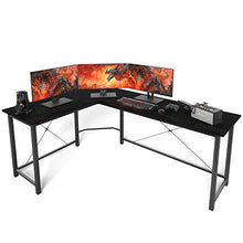 Load image into Gallery viewer, L Shaped Desk Corner Computer Desk Sturdy Computer Table Writing Desk Gaming Desk Workstation, Black
