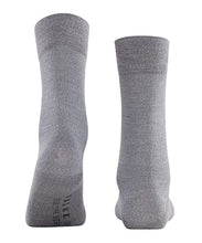Load image into Gallery viewer, FALKE Women's Sensitive Berlin Diabetic Socks, Merino Wool and Cotton, Crew Length, Lightweight Soft Knit, Grey (Light Grey Melange 3830), US 8-10.5 (EU 39-42 Ι UK 5.5-8), 1 Pair
