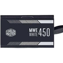 Load image into Gallery viewer, Cooler Master MWE White 450 80+ White 450W PSU with HDB Silent 120mm Fan, Single +12V Rail, Flat Black Cables
