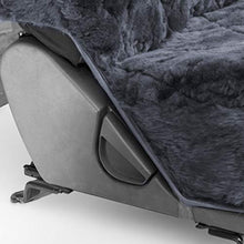 Load image into Gallery viewer, OxGord Sheepskin Seat Covers (Pack of 2) Wool Sheep Skin Shearling Car Accessories Best for Front Bucket Auto Seats Cover on Cars Truck SUV Van - Lambs Lambskin Gray Fleece Plush Cushion
