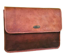 Load image into Gallery viewer, 16 Inch Brown Vintage Leather Laptop Messenger Bag for Mens Leather Computer Shoulder Briefcase Bags briefcases for Men 's and Women's
