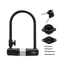 Load image into Gallery viewer, Bike U Lock with Cable - Via Velo Heavy Duty Bicycle U-Lock,14mm Shackle and 10mm x1.8m Cable with Mounting Bracket For Road Bike Mountain Bike Electric Bike Folding Bike, Great Bike Safety Tool
