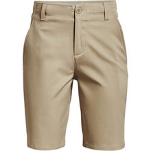 Load image into Gallery viewer, Under Armour Boys' Showdown Shorts , Barley (233)/Halo Gray , Youth X-Small
