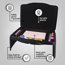 Load image into Gallery viewer, Folding Lap Desk, Laptop Desk, Breakfast Table, Bed Table, Serving Tray - The lapdesk Contains Extra Storage Space and dividers &amp; Folds Very Easy, Great for Kids, Adults, Boys, Girls (Black)
